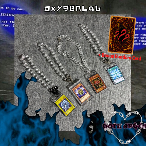 Yu-Gi-Oh! Acrylic Duel Card Pendant,Replaceable Card Design,Stylish Hip-Hop Street Chain for Anime Lovers