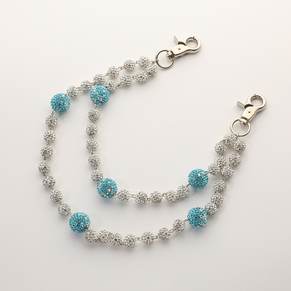 Drill Ball Pants Chains-Sky Blue