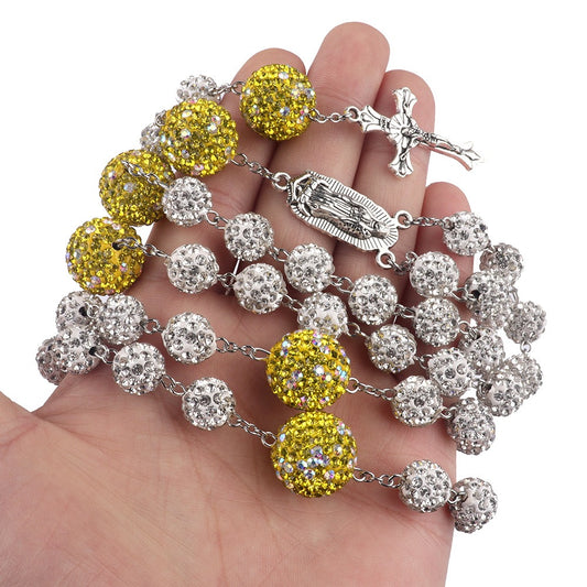 Rosary-Silver Remix Yellow Drill Ball
