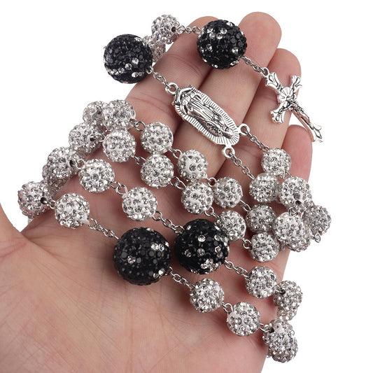 Rosary-Silver Remix Black Drill Ball