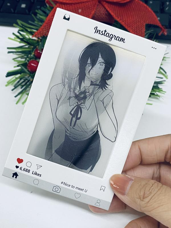 Chainsaw Man Reze Lenticular Cards,2-Piece Black &White Anime Set, Premium Collectible for Fans