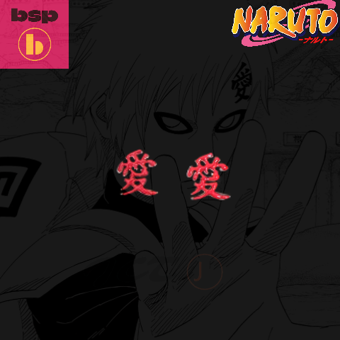 Red “gaara”Love earring