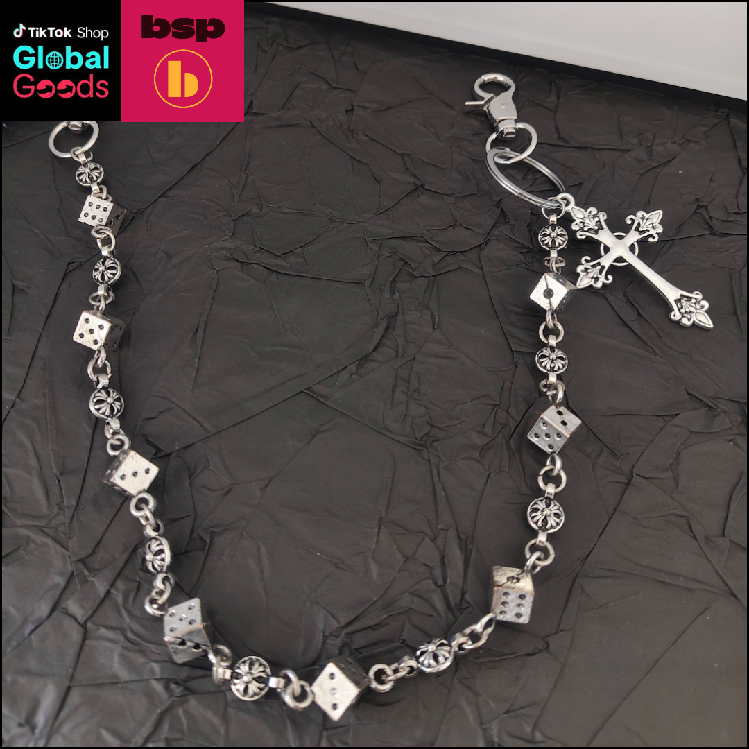 Dice Pants Chain, Hip Hop Streetwear Accessory, Cool Punk Jeans Chain