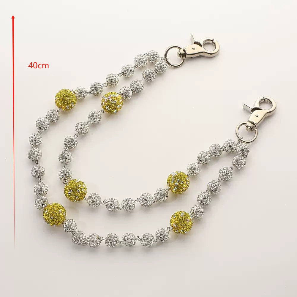 Drill Ball Pants Chains-Lemon Yellow