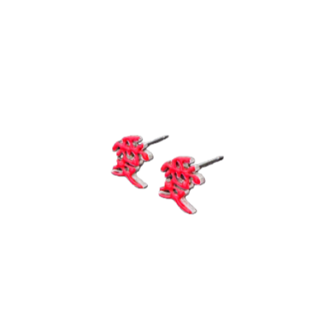 Red “gaara”Love earring
