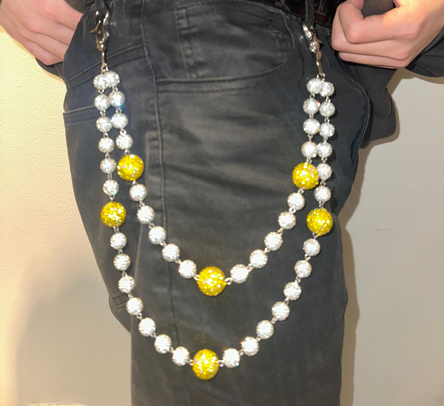 Drill Ball Pants Chains-Lemon Yellow