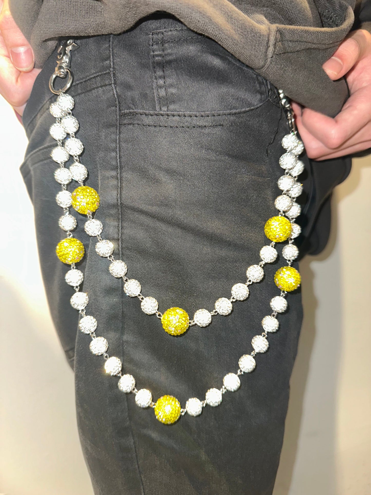 Drill Ball Pants Chains-Lemon Yellow