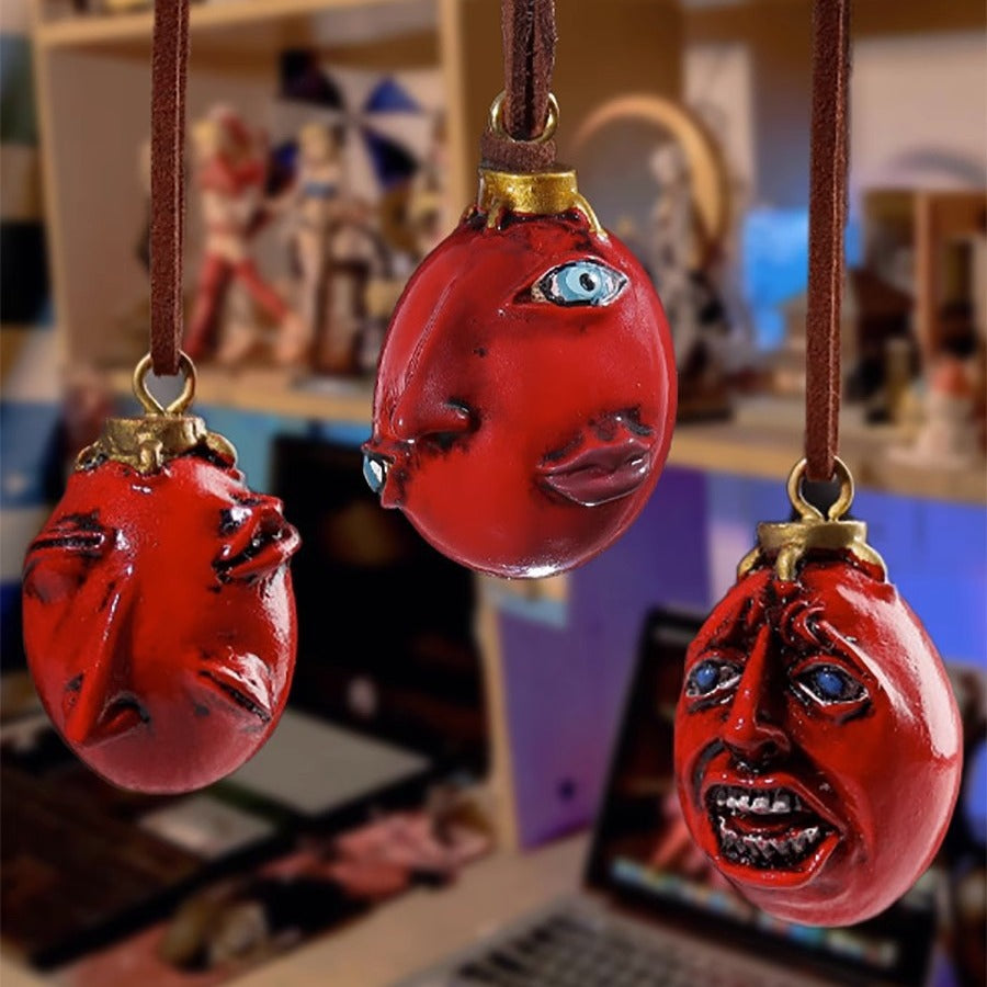 3 pcs Berserk Behelit Eye Pendant Necklace, Dark Fantasy AnimeJewelry, Gothic Punk style Accessory for Fans & Collectors.Unique Cosplay Gift