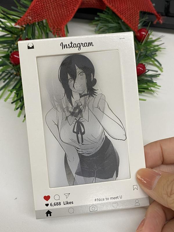 Chainsaw Man Reze Lenticular Cards,2-Piece Black &White Anime Set, Premium Collectible for Fans